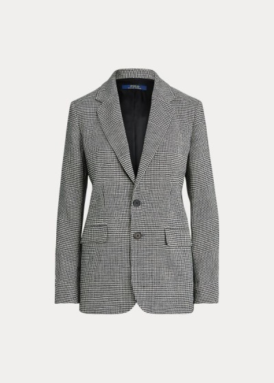 Polo Ralph Lauren Glen Plaid Linen Blazer Dame Danmark (VNIMX5041)